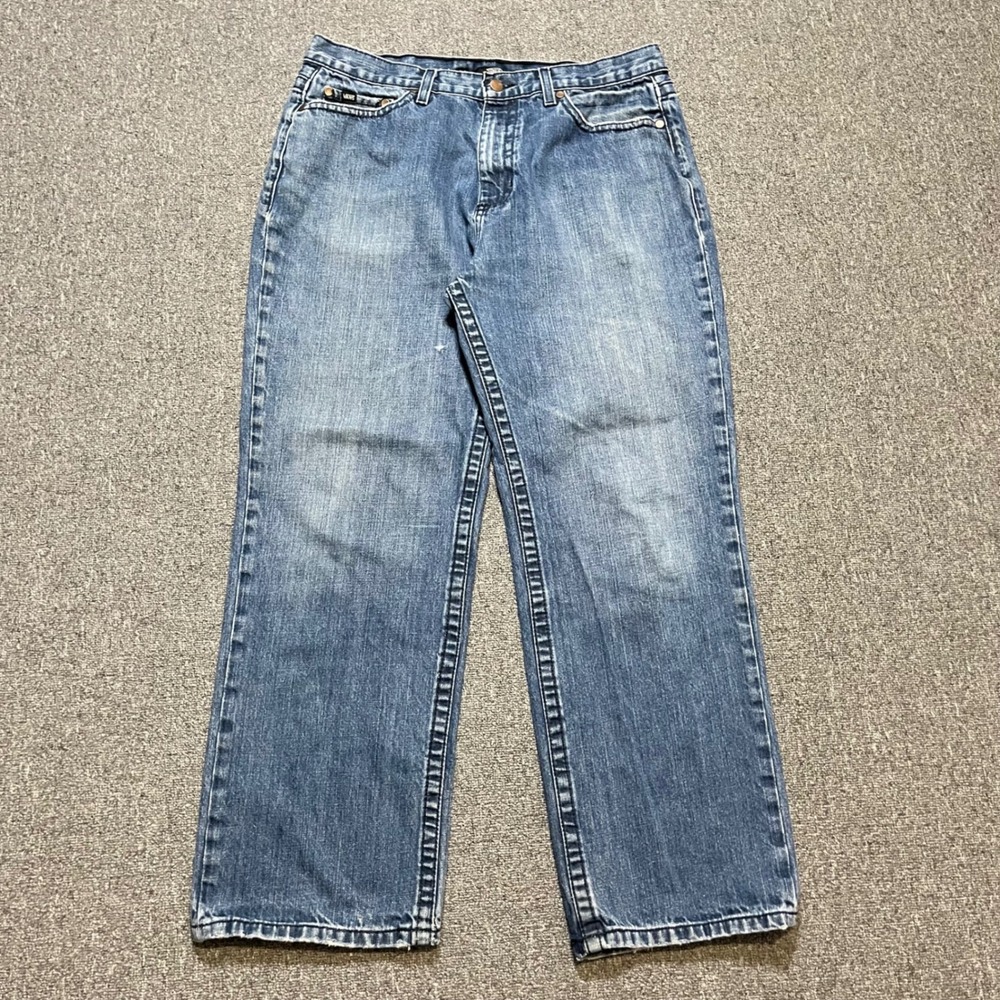Vans Off The Wall Y2K Blue Denim Jeans Straight Leg Casual Pants‎ Measures 33